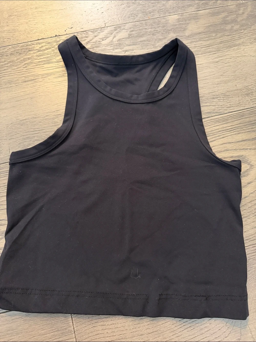 lululemon athletica Black Racerback Crop Tank